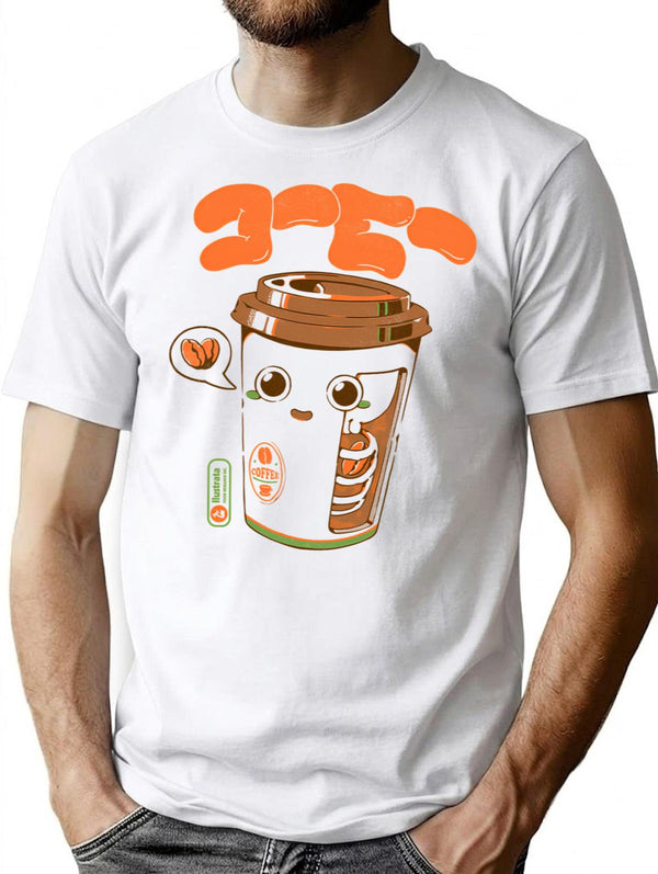Cute Coffee X-Ray T-Shirt for Men & Women, T-Shirts Graphic Tee - White