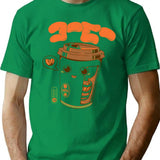 Cute Coffee X-Ray T-Shirt for Men & Women, T-Shirts Graphic Tee - Green