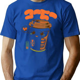 Cute Coffee X-Ray T-Shirt for Men & Women, T-Shirts Graphic Tee - Blue