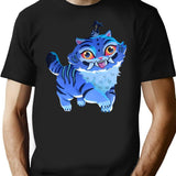 Cute Demon Cat K-Pop Demon Hunter T-Shirt for Men & Women, T-Shirts Graphic Tee - Black