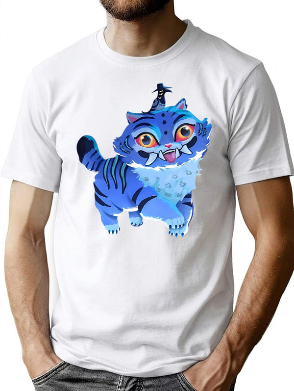 Cute Demon Cat K-Pop Demon Hunter T-Shirt for Men & Women, T-Shirts Graphic Tee - White