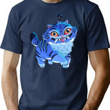 Cute Demon Cat K-Pop Demon Hunter T-Shirt for Men & Women, T-Shirts Graphic Tee - Navy