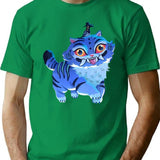 Cute Demon Cat K-Pop Demon Hunter T-Shirt for Men & Women, T-Shirts Graphic Tee - Green