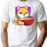 Cute Fox The Great Ramen Off Kanagawa T-Shirt for Men & Women, T-Shirts Graphic Tee - White