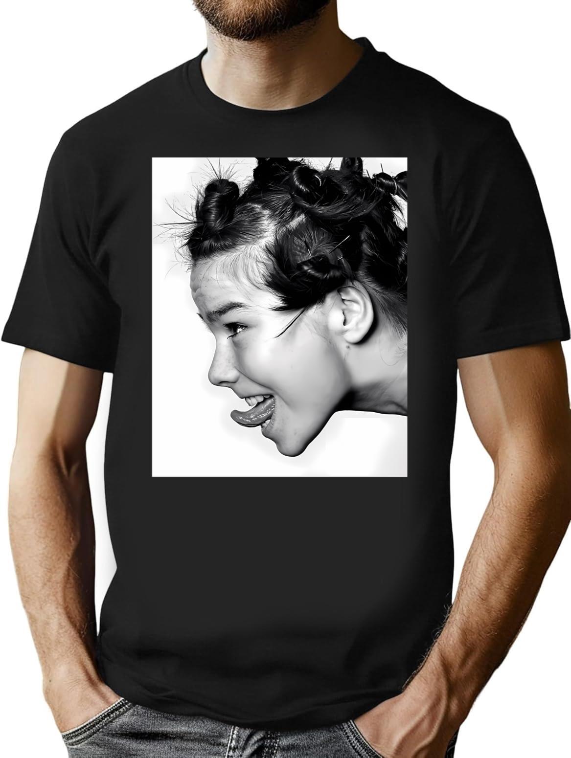 Cute Girl T-Shirt for Men & Women, T-Shirts Graphic Tee - Black