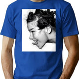 Cute Girl T-Shirt for Men & Women, T-Shirts Graphic Tee - Blue