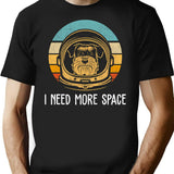Cute Schnauzer Astronaut - Funny Schnauzer T-Shirt for Men & Women, T-Shirts Graphic Tee - Black