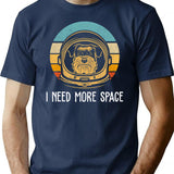 Cute Schnauzer Astronaut - Funny Schnauzer T-Shirt for Men & Women, T-Shirts Graphic Tee - Navy