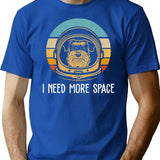 Cute Schnauzer Astronaut - Funny Schnauzer T-Shirt for Men & Women, T-Shirts Graphic Tee - Blue