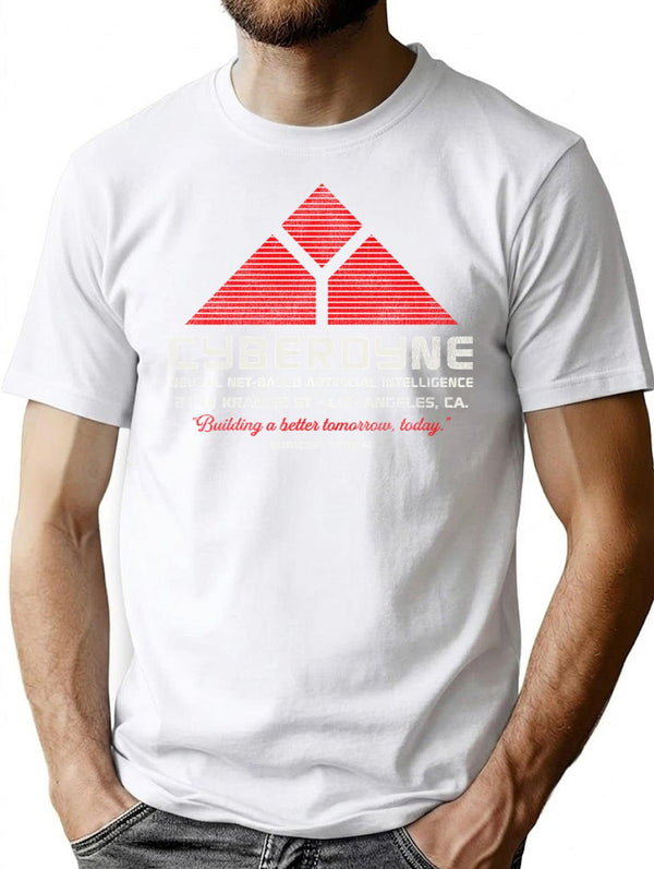 Cyberdyne Systems Red Worn T-Shirt for Men & Women, T-Shirts Graphic Tee - White