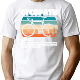 Cycopath Retro Vintage T-Shirt for Men & Women, T-Shirts Graphic Tee - White