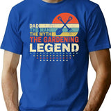Dad The Man The Myth The Gardening Legend Shirt Men Vintage Gardening Dad T-Shirt Father'S Day Gift T-Shirt for Men & Women, T-Shirts Graphic Tee - Blue