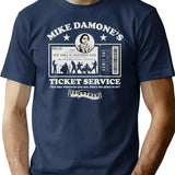 Damone'S Ticket Service T-Shirt for Men & Women, T-Shirts Graphic Tee - Navy