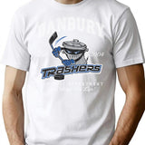 Danbury Trashers Ice Hockey Vintage T-Shirt for Men & Women, T-Shirts Graphic Tee - White
