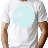 Dandelion Bird Flight T-Shirt for Men & Women, T-Shirts Graphic Tee - White