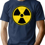Danger Radiation Area - Radiation Warning (1) T-Shirt for Men & Women, T-Shirts Graphic Tee - Navy
