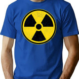 Danger Radiation Area - Radiation Warning (1) T-Shirt for Men & Women, T-Shirts Graphic Tee - Blue