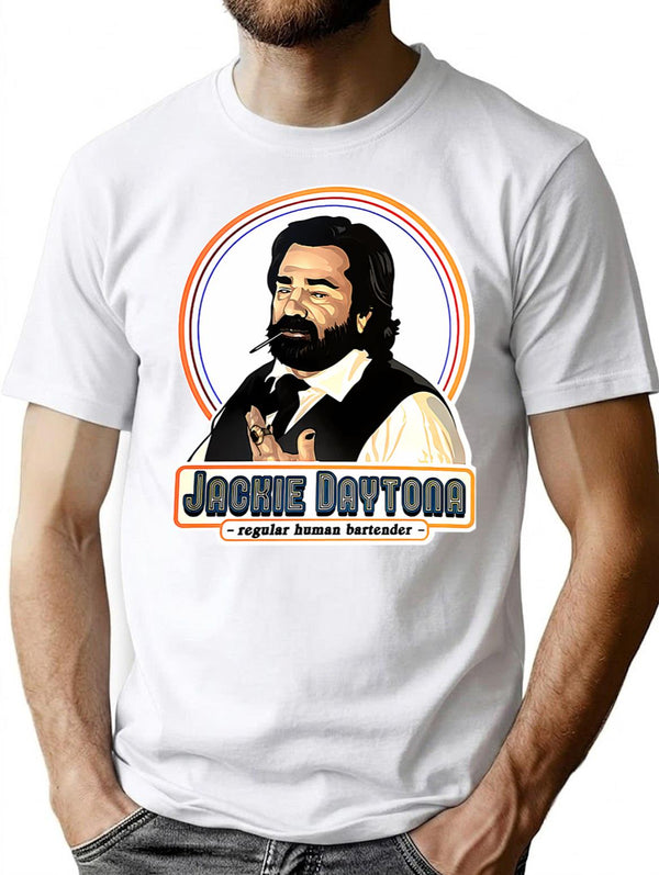 Daytona Jackie Smoking Design T-Shirt for Men & Women, T-Shirts Graphic Tee - White