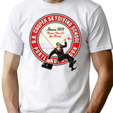 Db Cooper Skydiving School T-Shirt for Men & Women, T-Shirts Graphic Tee - White