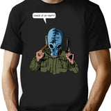 Dead Man'S Shoes Dance At My Party Comic Style Illustration T-Shirt for Men & Women, T-Shirts Graphic Tee - Black