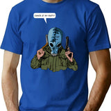 Dead Man'S Shoes Dance At My Party Comic Style Illustration T-Shirt for Men & Women, T-Shirts Graphic Tee - Blue