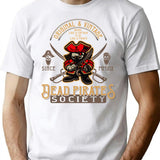Dead Pirates Society T-Shirt for Men & Women, T-Shirts Graphic Tee - White