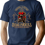 Dead Pirates Society T-Shirt for Men & Women, T-Shirts Graphic Tee - Navy