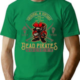 Dead Pirates Society T-Shirt for Men & Women, T-Shirts Graphic Tee - Green