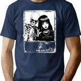 Death Wish - Zombie Makeout Club - Zombie Lowkey Design T-Shirt for Men & Women, T-Shirts Graphic Tee - Navy