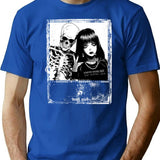 Death Wish - Zombie Makeout Club - Zombie Lowkey Design T-Shirt for Men & Women, T-Shirts Graphic Tee - Blue