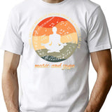 Deep Yoga And Music Life Quote Vintage - Meditation Soul Music Quotes For Yoga And Music Lovers T-Shirt for Men & Women, T-Shirts Graphic Tee - White