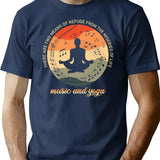 Deep Yoga And Music Life Quote Vintage - Meditation Soul Music Quotes For Yoga And Music Lovers T-Shirt for Men & Women, T-Shirts Graphic Tee - Navy