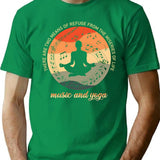 Deep Yoga And Music Life Quote Vintage - Meditation Soul Music Quotes For Yoga And Music Lovers T-Shirt for Men & Women, T-Shirts Graphic Tee - Green