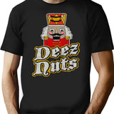 Deez Nuts Nutcracker T-Shirt for Men & Women, T-Shirts Graphic Tee - Black