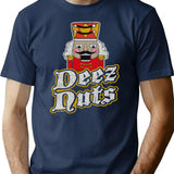 Deez Nuts Nutcracker T-Shirt for Men & Women, T-Shirts Graphic Tee - Navy