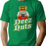 Deez Nuts Nutcracker T-Shirt for Men & Women, T-Shirts Graphic Tee - Green