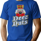 Deez Nuts Nutcracker T-Shirt for Men & Women, T-Shirts Graphic Tee - Blue