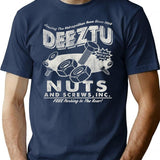 Deeztu Nuts And Screw Co. Worn Dks T-Shirt for Men & Women, T-Shirts Graphic Tee - Navy