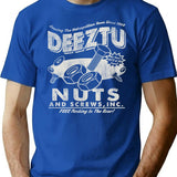 Deeztu Nuts And Screw Co. Worn Dks T-Shirt for Men & Women, T-Shirts Graphic Tee - Blue