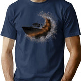 Degradation (1) T-Shirt for Men & Women, T-Shirts Graphic Tee - Navy
