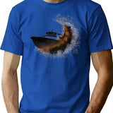 Degradation (1) T-Shirt for Men & Women, T-Shirts Graphic Tee - Blue