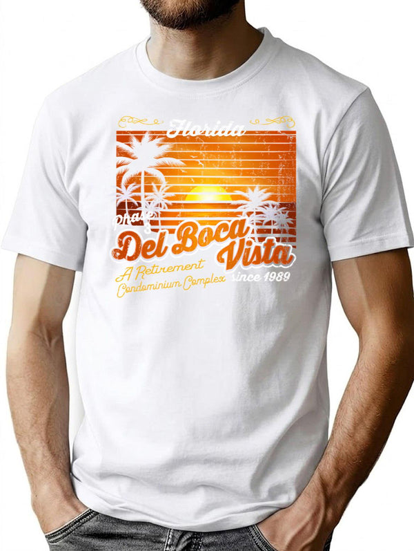 Del Boca Vista Retirement Community T-Shirt for Men & Women, T-Shirts Graphic Tee - White