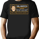 Del Griffith Shower Curtain Rings Salesman T-Shirt for Men & Women, T-Shirts Graphic Tee - Black