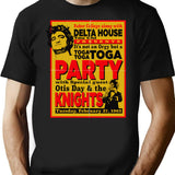 Delta House Flyer From Animal House Lts T-Shirt for Men & Women, T-Shirts Graphic Tee - Black