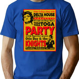 Delta House Flyer From Animal House Lts T-Shirt for Men & Women, T-Shirts Graphic Tee - Blue