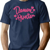 Demon Hunter Pink T-Shirt for Men & Women, T-Shirts Graphic Tee - Navy