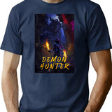 Demon Hunter The Misadventures Of A Fallen Holy Knight T-Shirt for Men & Women, T-Shirts Graphic Tee - Navy