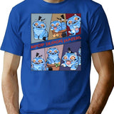 Demon Hunter Tiger Derpy The Tiger And Bird Demon Hunter Tiger Kpop Demon Hunters - Derpy Tiger T-Shirt for Men & Women, T-Shirts Graphic Tee - Blue
