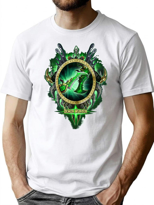 Demon Hunter T-Shirt for Men & Women, T-Shirts Graphic Tee - White