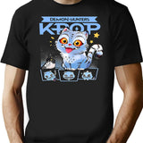 Demon Hunters Kpop Tiger And Bird T-Shirt for Men & Women, T-Shirts Graphic Tee - Black